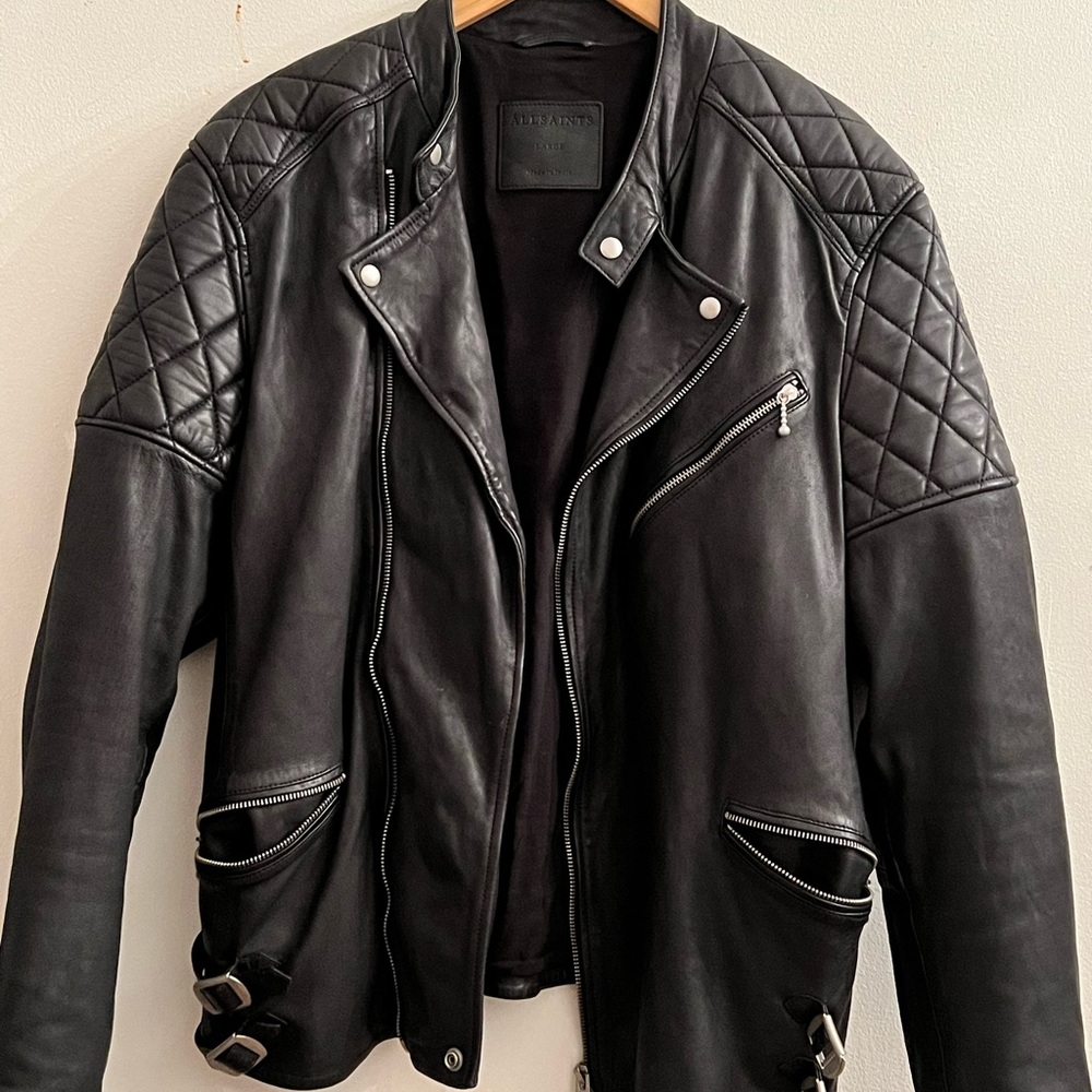 All saints leather jacket